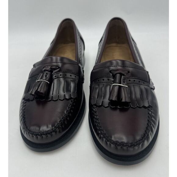 G.H Bass &Co. Men's Jeremy Weejuns Leather Tassel Burgundy Loafers SZ 10.5 EE - Picture 2 of 9